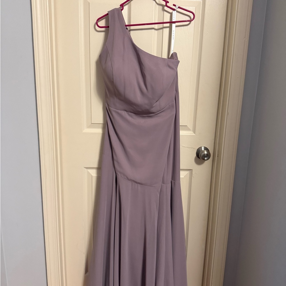 Azazie One-Shoulder Lavender Dress
